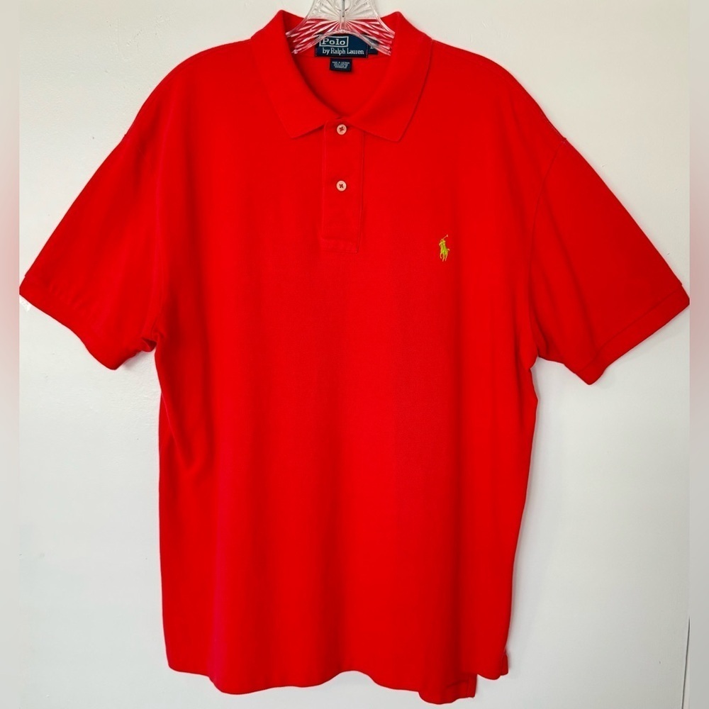 Polo Ralph Lauren men’s Pullover Knit Red Shirt Size L preowned great condition!